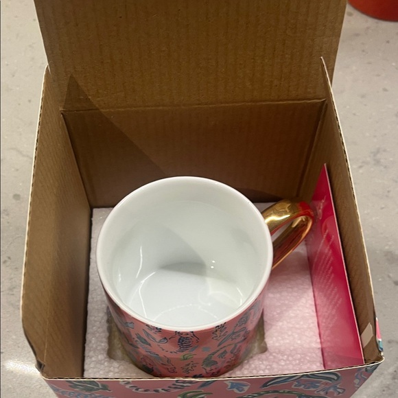 Lilly Pulitzer Pink and Gold Mug Set girls night out. Mermaid print. - Picture 6 of 6